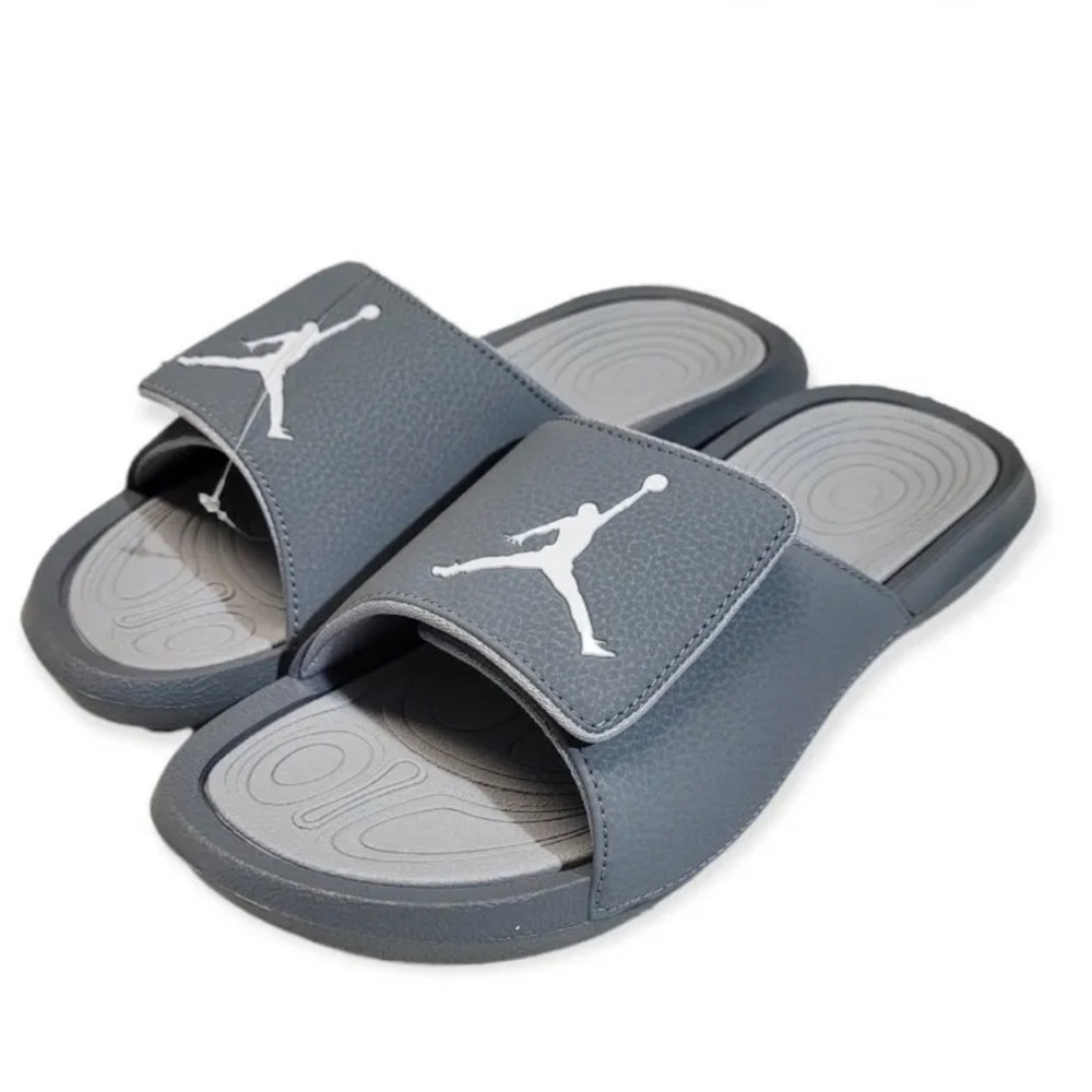 New Nike Air Jordan Hydro 6 Jumpman Slides Sandals Gray 881473-004 Mens